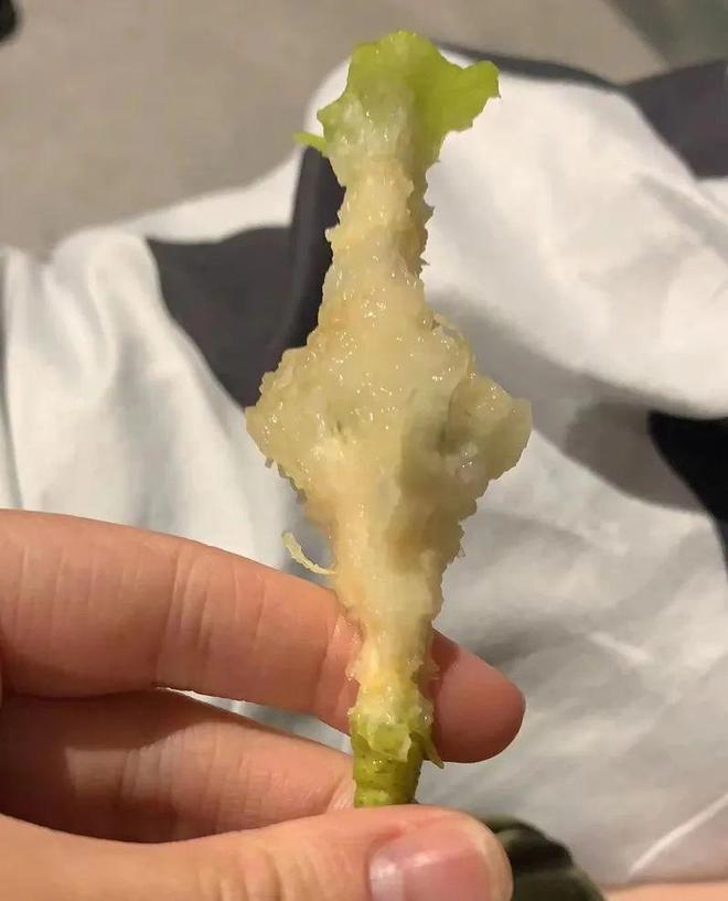 被啃得很干净的梨