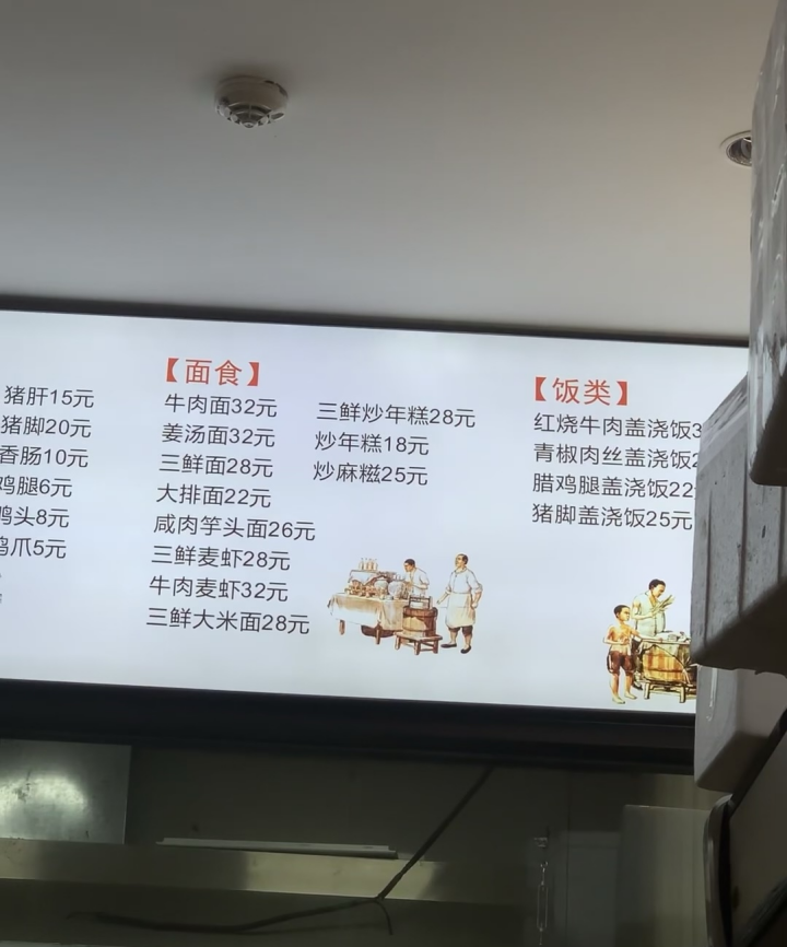 杭州路边小店的物价
