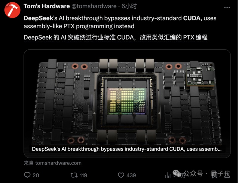 DeepSeek甚至绕过了CUDA