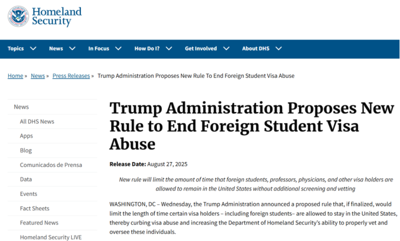 特朗普政府公布了一项拟议新规
